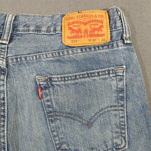 Levi's Jeans Men's 30x32 Fits 31x32 Blue 514 Straight Fit Denim